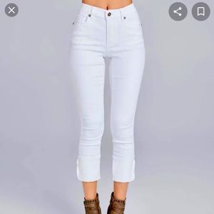 All white Venus Jeans